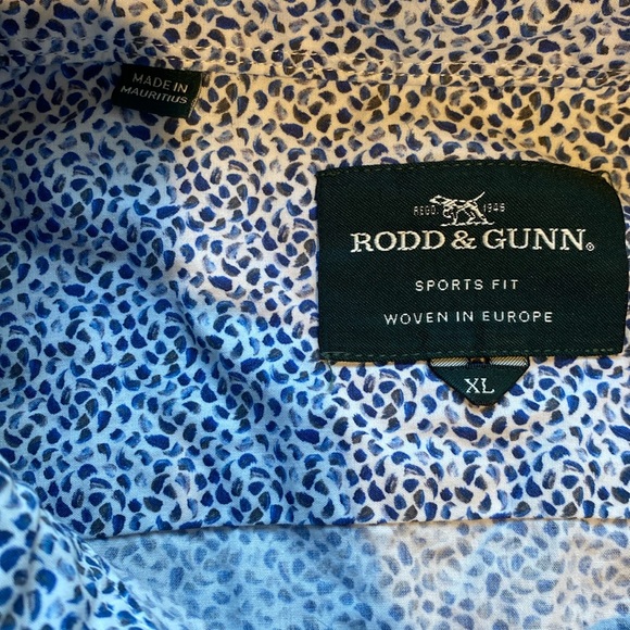 Rodd & Gunn Deep Blue Sports Fit Button Down Shirt: Size Extra Large - Picture 10 of 12